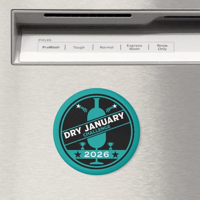 Dry January Challenge Ermutigung Magnet (In Situ (Geschirrspüler))