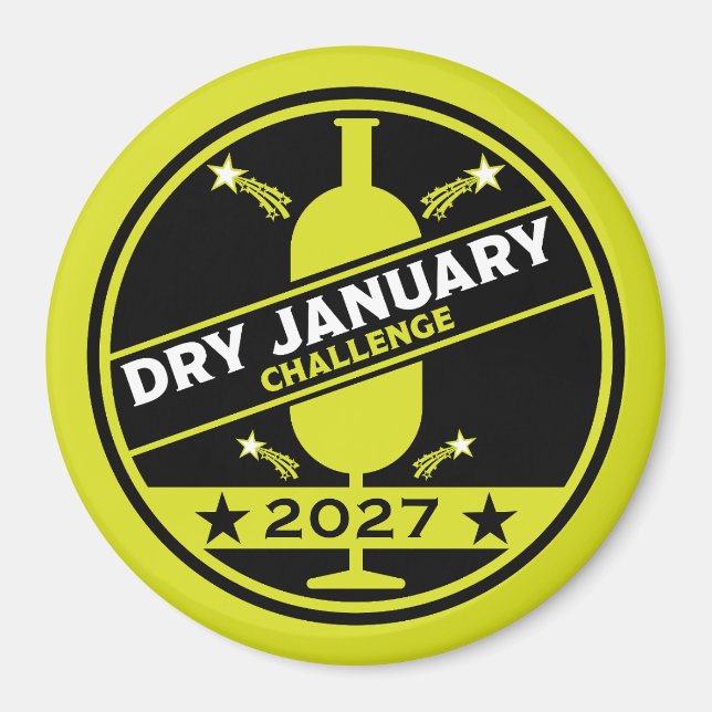 Dry January Challenge Ermutigung Magnet (Vorne)
