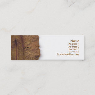 Dry Leaf Business Card Mini Visitenkarte