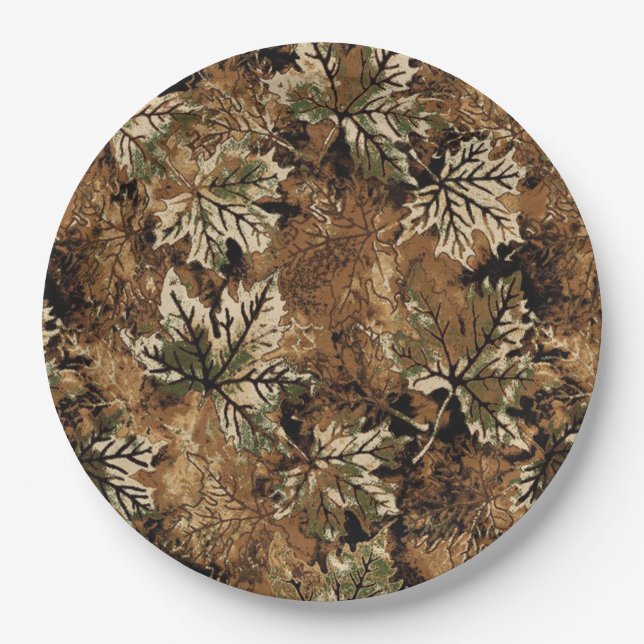 Dry Leaves Camo for Hunters Pappteller (Vorderseite)