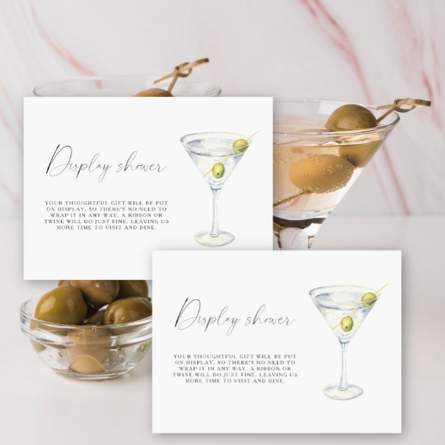 Dry Martini Brautparty Display Dusche Begleitkarte (Von Creator hochgeladen)