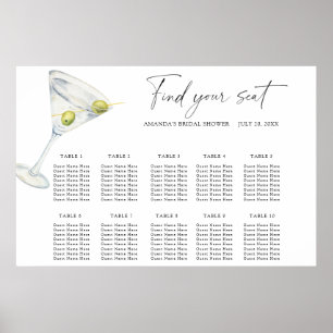 Dry Martinis Cocktail Hochzeitskarte Poster