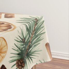 Dry Oranges Cinnamon Sticks Fir Branches Tischdecke