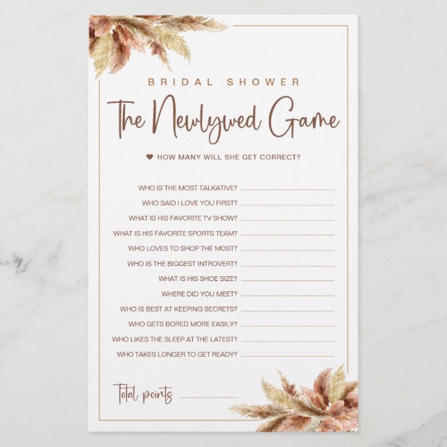 Dry Pampas Grass | The Newlyn Game Card (Vorderseite)