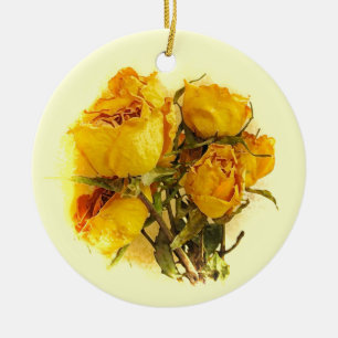 Dry Rose Keramikornament