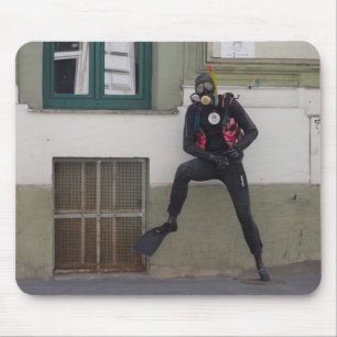 Dry Scuba Diver Mousepad