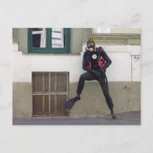 Dry Scuba Diver Postkarte