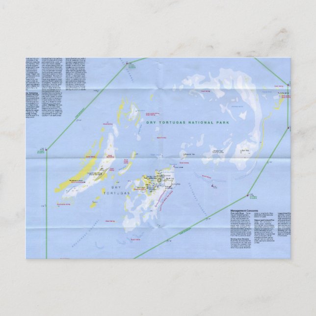 Dry Tortugas Karte (Vorderseite)
