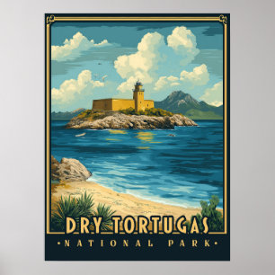 Dry Tortugas National Park - Vintage Poster