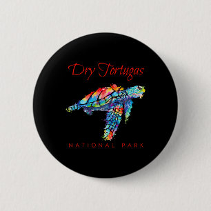 Dry Tortugas Nationalpark Aquarell Meeresschildkrö Button