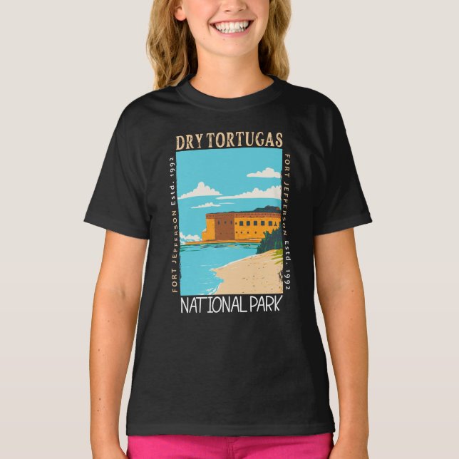 Dry Tortugas Nationalpark Florida Fort Jefferson T-Shirt (Vorderseite)