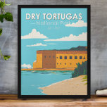 Dry Tortugas Nationalpark Florida Fort Vintag Poster<br><div class="desc">Trockenes Tortugas Vektordesign. Der Park besteht aus 7 Inseln und geschützten Korallenriffen. Garden Key ist eine Zuhause zu den Stränden und das Fort Jefferson aus dem 19. Jahrhundert.</div>
