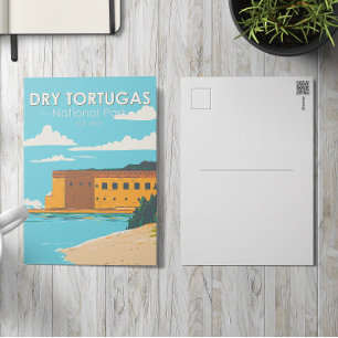 Dry Tortugas Nationalpark Florida Fort Vintag Postkarte