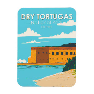 Dry Tortugas Nationalpark Florida Fort Vintage Magnet