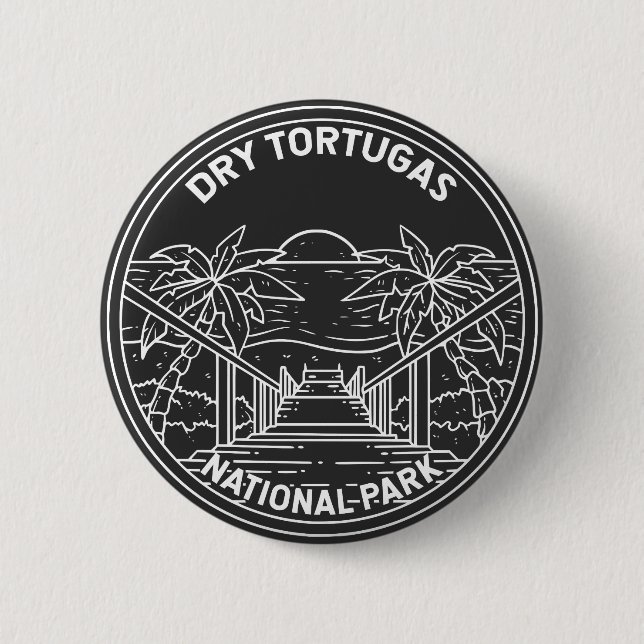 Dry Tortugas Nationalpark Florida Monoline Button (Vorderseite)