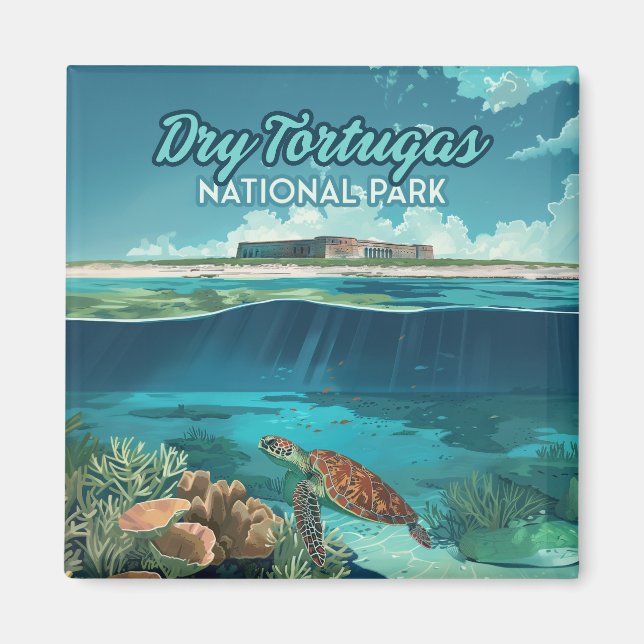 Dry Tortugas Nationalpark Florida Turtle Magnet (Vorne)