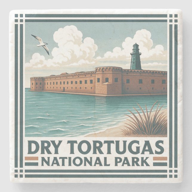 Dry Tortugas Nationalpark Steinuntersetzer (Vorderseite)