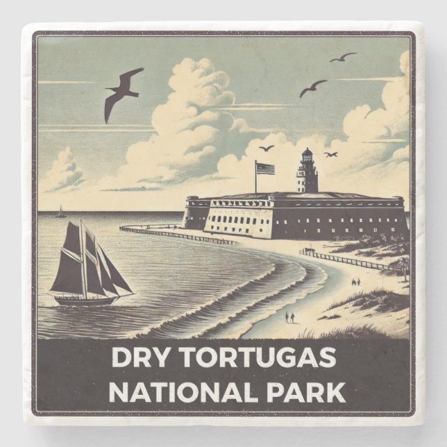 Dry Tortugas Nationalpark Steinuntersetzer (Vorderseite)