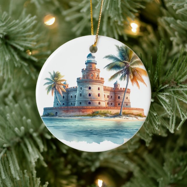 Dry Tortugas Nationalpark Turtle Keramik Ornament (Baum)