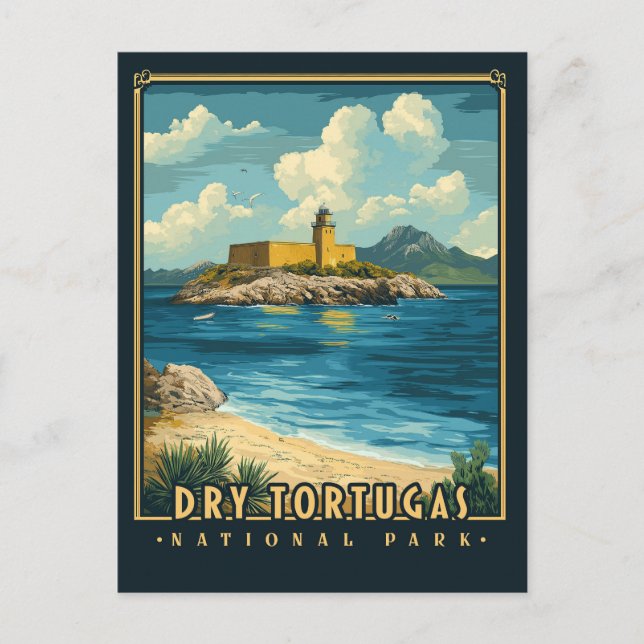 Dry Tortugas Nationalpark - Vintag Postkarte (Vorderseite)