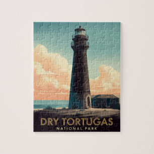 Dry Tortugas Nationalpark Vintage Leuchtturm Puzzle