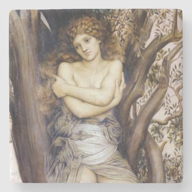 Dryad (Beautiful Tree Nymph) (Griechischer Mythos) Steinuntersetzer (Vorderseite)