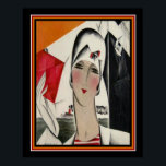 Dryden Art Deco Fashion Print 16 x 20 ca. 1922 Poster<br><div class="desc">Atemberaubend,  bunt. Art Deco Print von Helen Dryden</div>