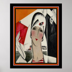 Dryden Art Deco Fashion Print 16 x 20 ca. 1922 Poster