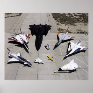 Dryden Forschungs-Flugzeug-Flotte 1997 auf Rampe Poster
