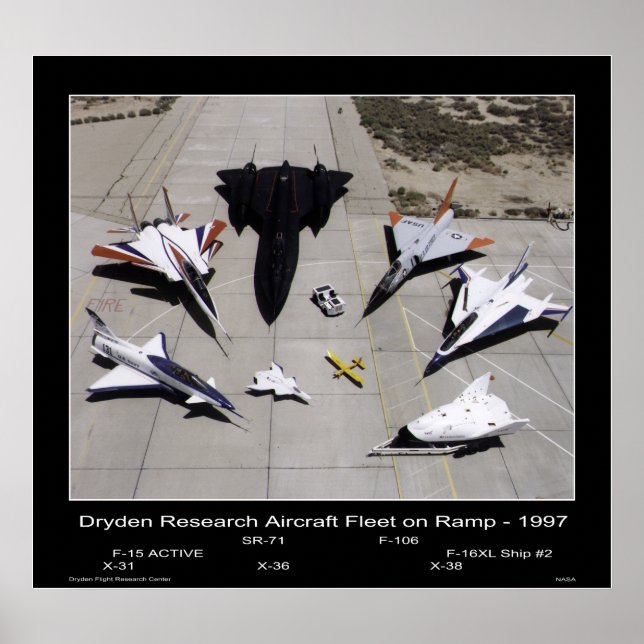 Dryden Research Aircraft Fleet on the Ramp - 1997 Poster (Vorne)