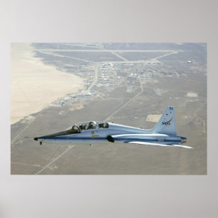Drydens T-38-Talon Trainer Jet in Flight Poster
