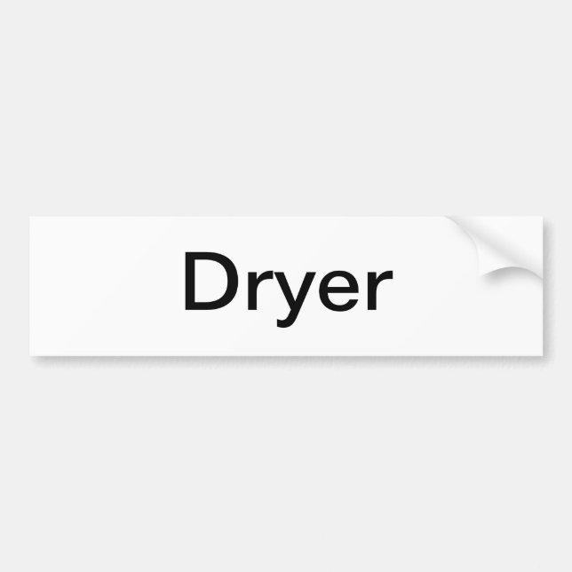 Dryer-Zeichen/ Autoaufkleber (Vorne)