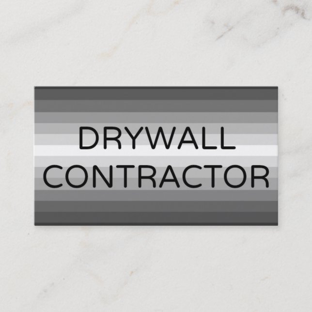 Drywall Contractor Business Card Visitenkarte (Vorderseite)