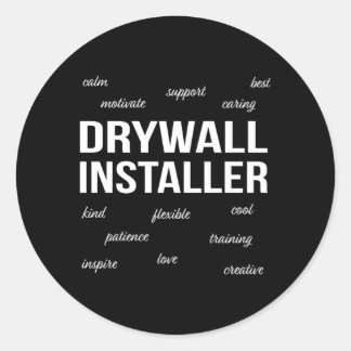 Drywall Installer-Bewertung Runder Aufkleber