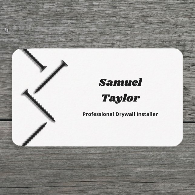 Drywall-Installer Visitenkarte (Drywall Installer Business Cards)