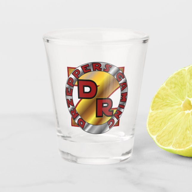 DrZeppers Gaming Shot Glass Schnapsglas (Vorderseite)