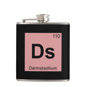 Ds - Darmstadtium Chemie Periodensystem Symbol Flachmann