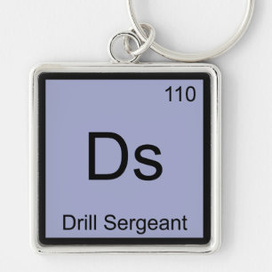 Ds - Drill Sergeant Chemie-Elementsymbol T-Shirt Schlüsselanhänger