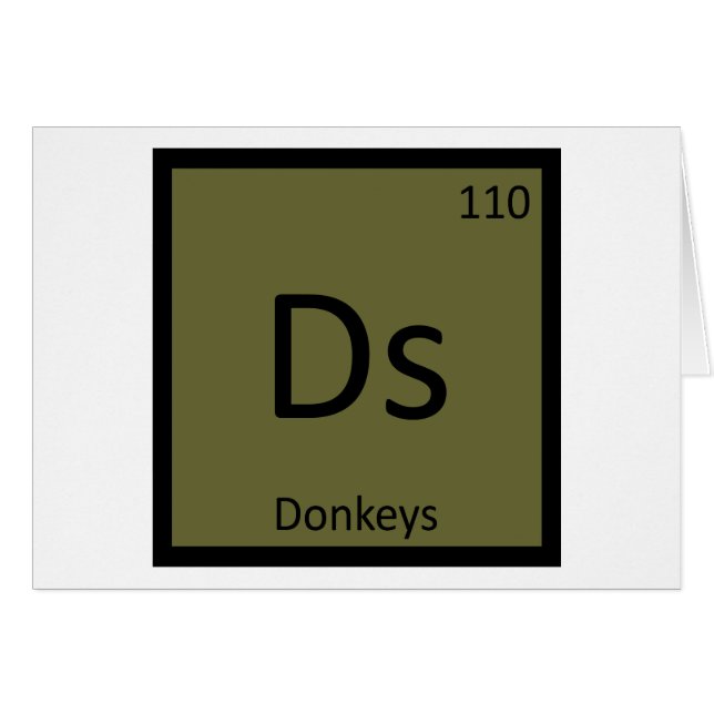 Ds - Geber Chemie Periodisches Tabellenelement (Vorderseite (Horizontal))