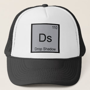 Ds - Schlagschatten Chemie-Element-Symbol Art-T-Sh Truckerkappe
