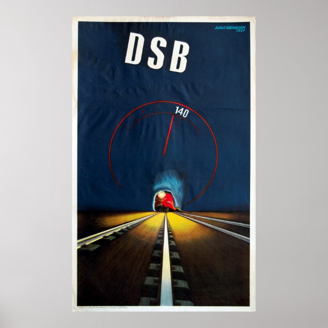 DSB Danish Staat Railposter Poster (Vorne)