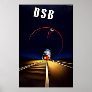 DSB Danske Statsbaner Dänischer Staat Bahn Poster