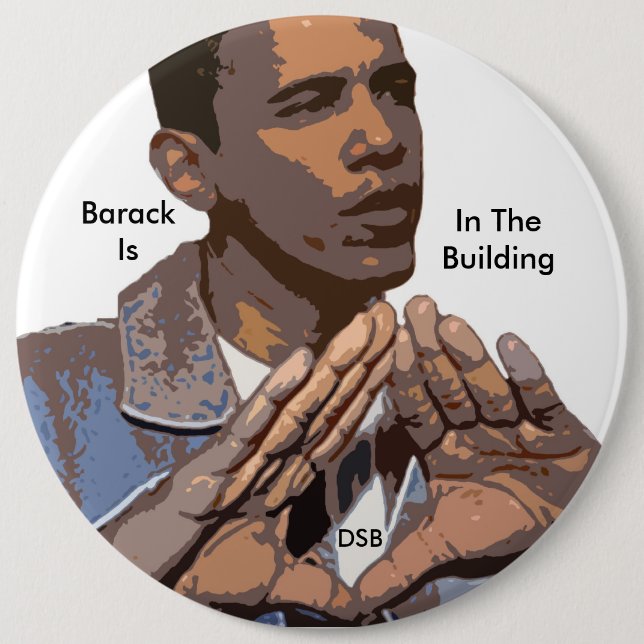 DSB stützt gewählten Präsidenten Obama Button (Vorderseite)