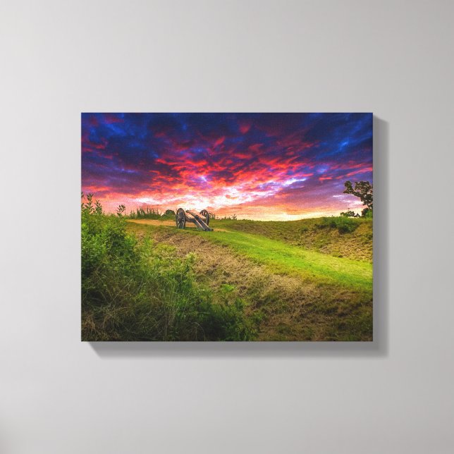 DSC02295(1)-Cannon im Yorktown-Schlachtfeld Leinwanddruck (Vorderseite)