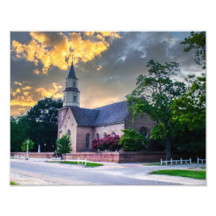 DSC02400-2-Bruton Parish Church at Sunset Fotodruck