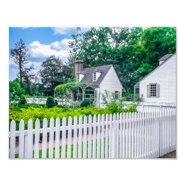 DSC02417-Col'Williamsburg House mit Picket Fence Fotodruck (Vorne)