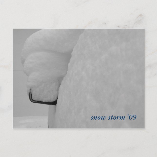 DSCF1089, Schneesturm '09 Postkarte (Vorderseite)