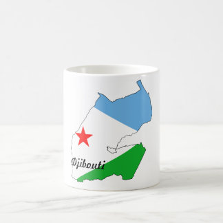 Dschibouti-Flaggenkarten-Tasse Tasse