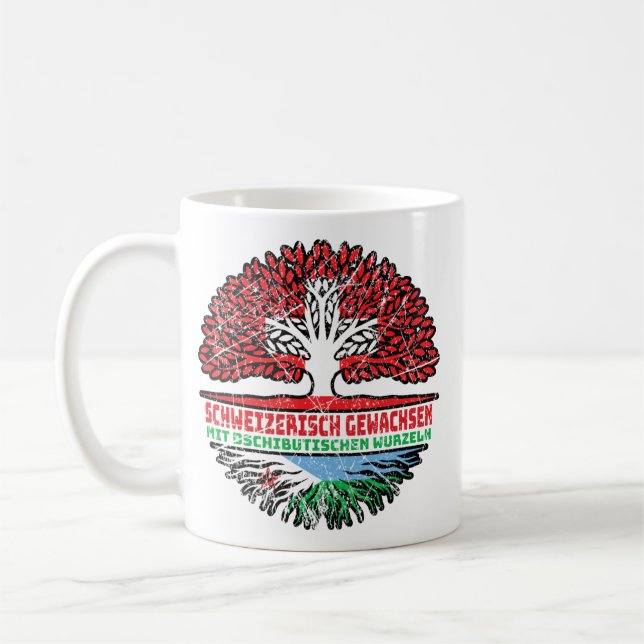 Dschibuti Dschibutisch Schweizer Baum Kaffeetasse (Links)