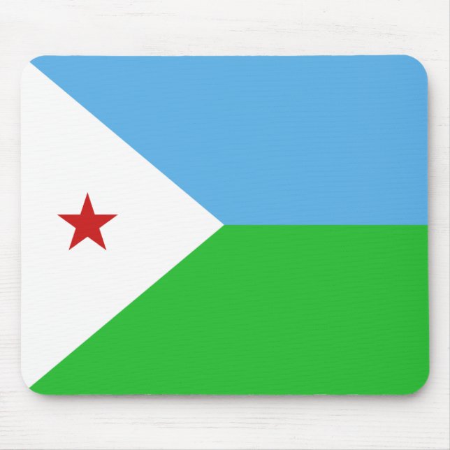 Dschibuti Flag Mousepad (Vorne)